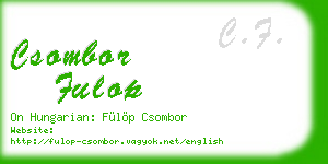 csombor fulop business card